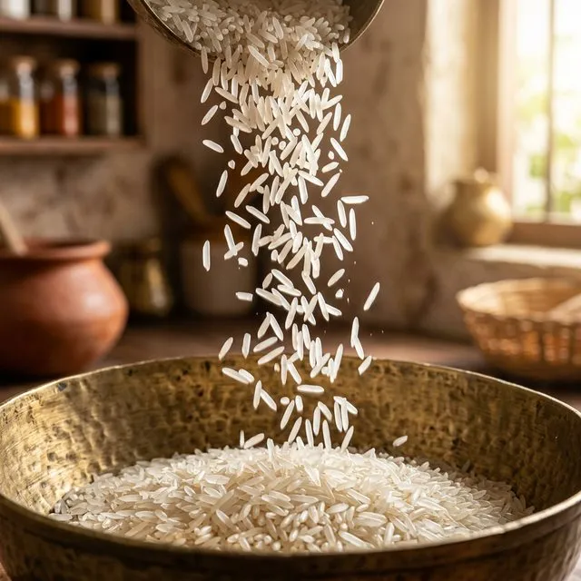 Macro Rice Grains
